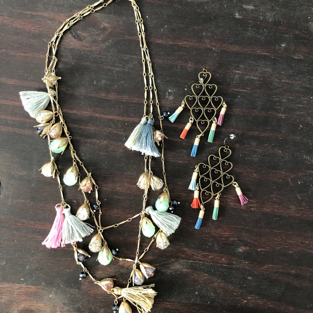 Tassel Necklace & Earrings!